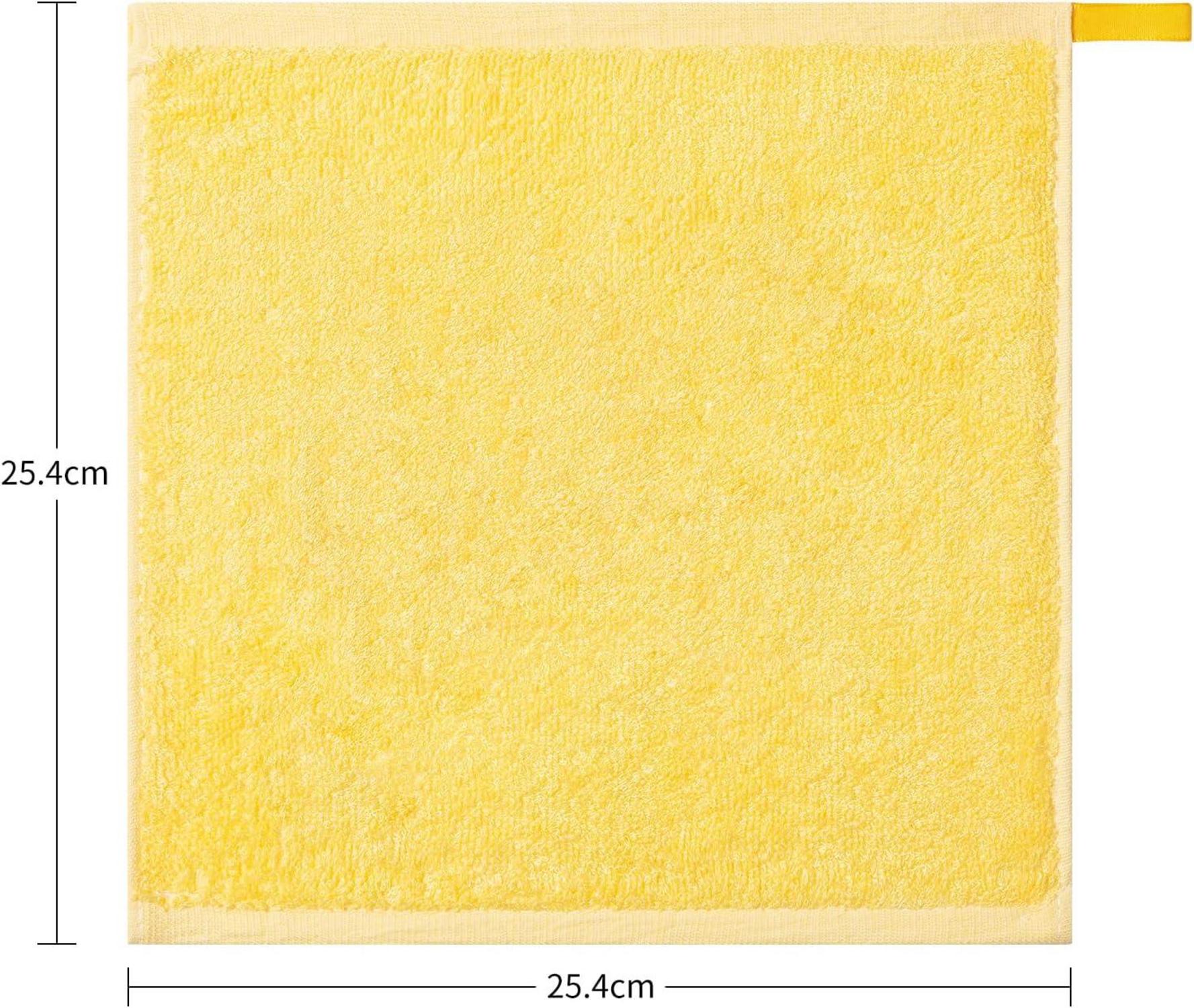 Baby Waschlappen Bambusfaser Handtücher 10er Set 5 Farben 25x25cm Haken