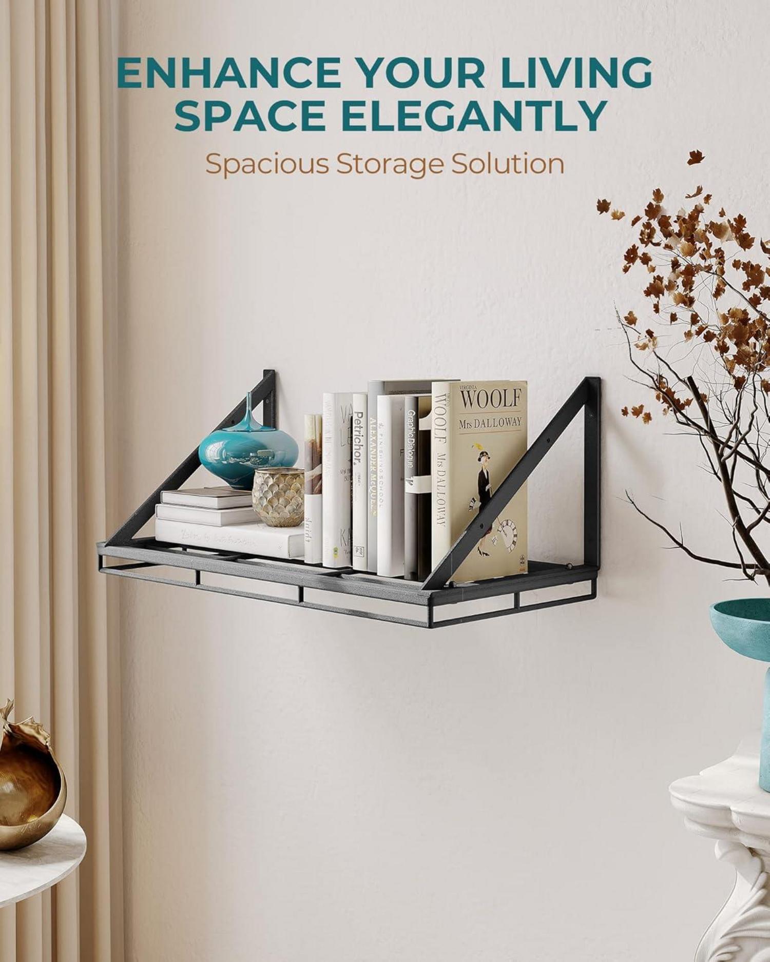 OROPY Topf-Rack Wandmontage Küchenregal 3-Schicht Eisen 60cm