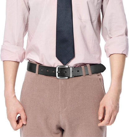 Herren Ledergürtel 110-180cm Schwarz Entfernbar Einstellbar 4mm
