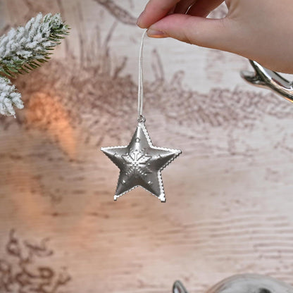 24tlg Metallanhänger Weihnachtsglocken Herz Stern Baum Weihnachtsdeko