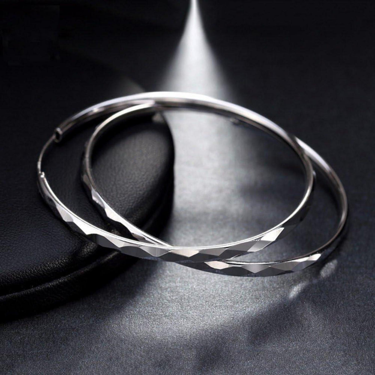 Große Silber 925 Creolen – Hoop Ring Ohrringe Damen