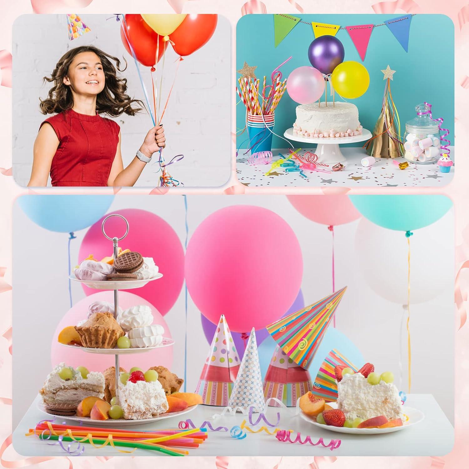 Geschenkband 5 Farben Ringelband Deko Band Ballonverschlüsse 5 Rollen