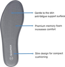 Knixmax Memory Schaum Einlegesohlen Grau 41 für Damen Herren