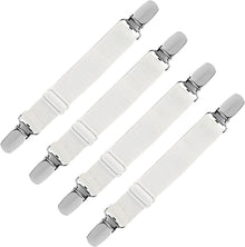 Verstellbare Bügeltischspanner 4er Set Weiß für Bettlaken