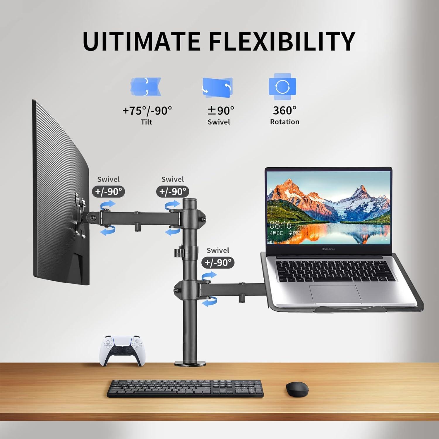 Suptek Monitorhalterung für 13-27 Zoll Bildschirme & Laptops
