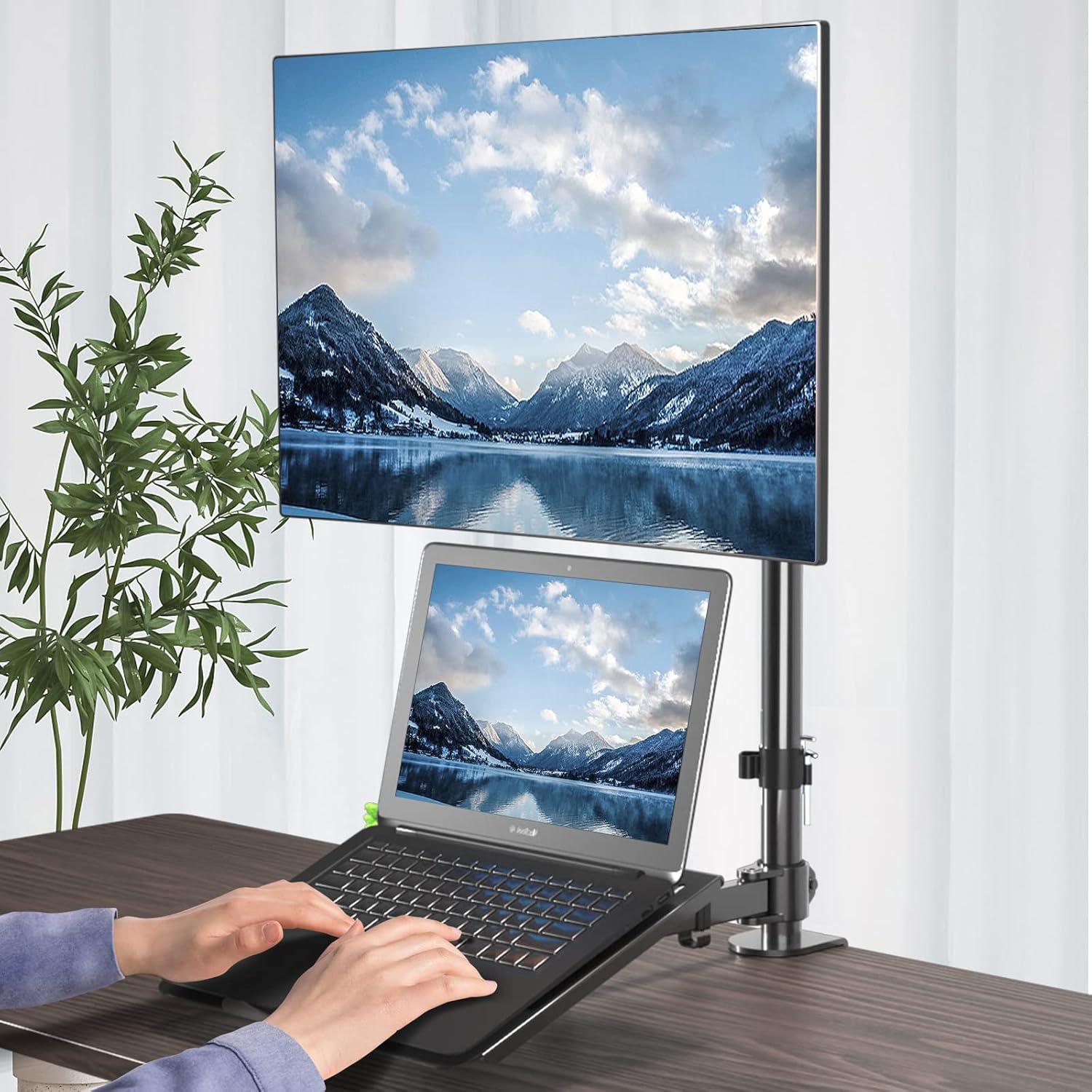 Suptek Monitorhalterung für 13-27 Zoll Bildschirme & Laptops