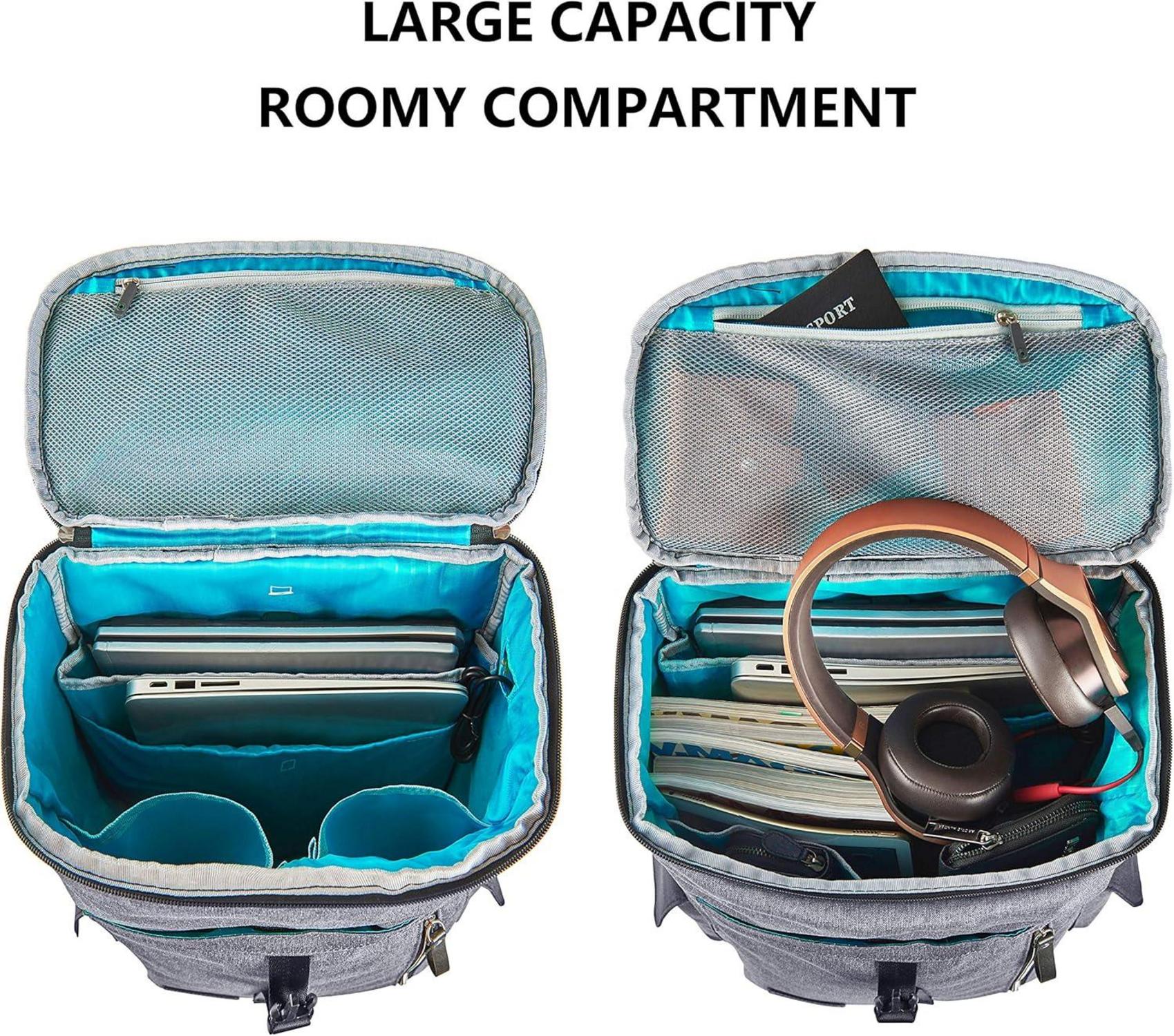 Laptop Rucksack 17,3 Zoll Wasserabweisend Schwarzgrau