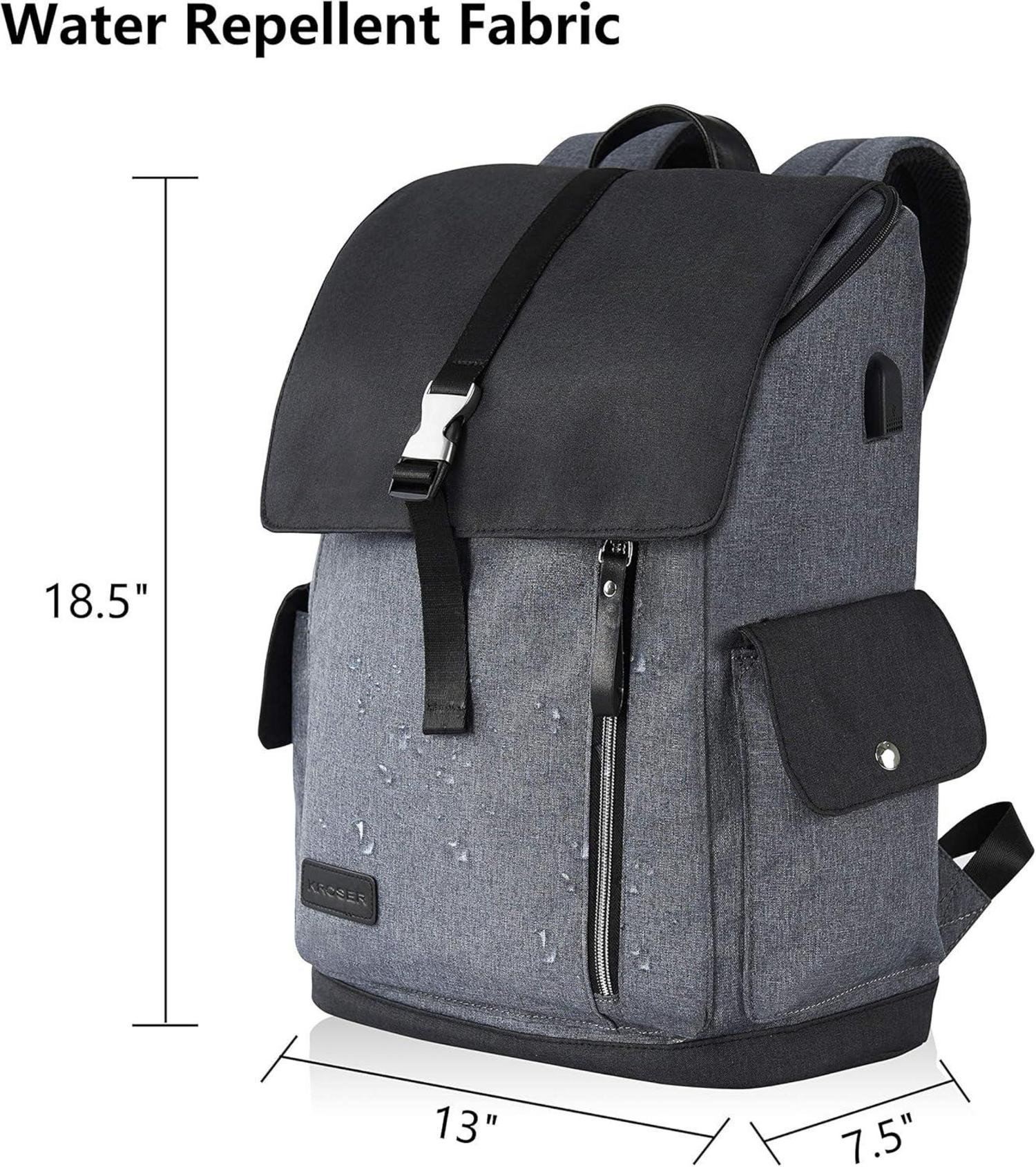 KROSER Laptop Rucksack 17,3 Zoll Wasserabweisend