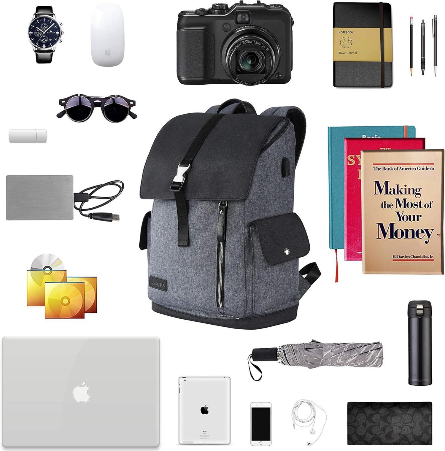 KROSER Laptop Rucksack 17,3 Zoll Wasserabweisend