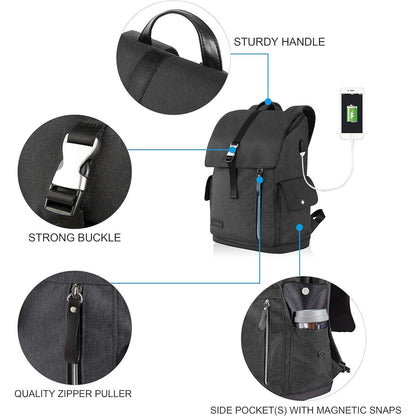 KROSER Laptop Rucksack 17,3 Zoll Wasserabweisend Magnetic