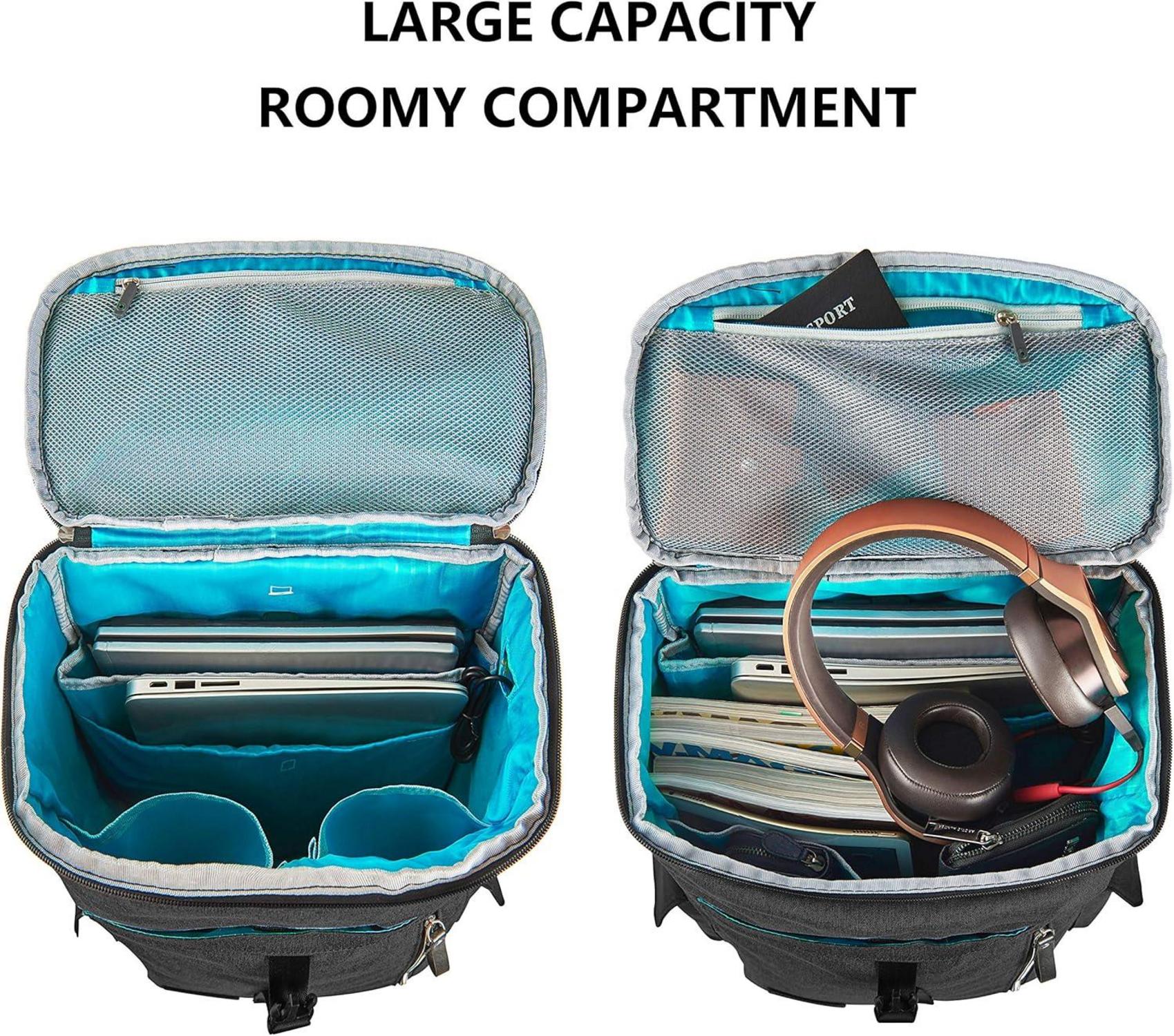 KROSER Laptop Rucksack 17,3 Zoll Wasserabweisend Magnetic