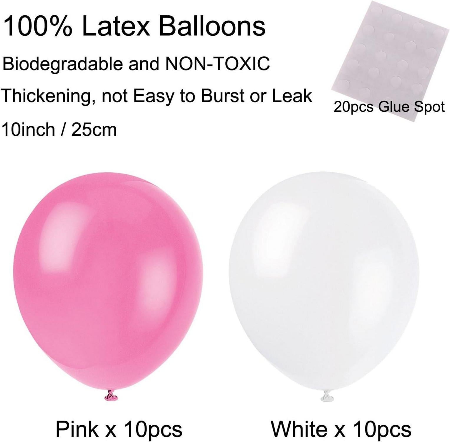 Geburtstagsdeko Happy Birthday Rosa Papier Fans Pompoms Luftballon Spiral