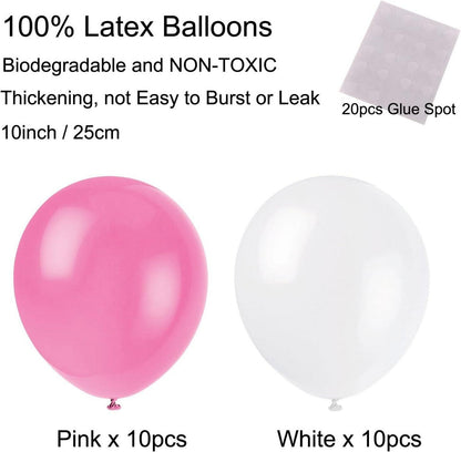 Geburtstagsdeko Happy Birthday Rosa Papier Fans Pompoms Luftballon Spiral