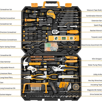 Werkzeugkoffer 228-teilig gefüllt für Haushalt & Garage