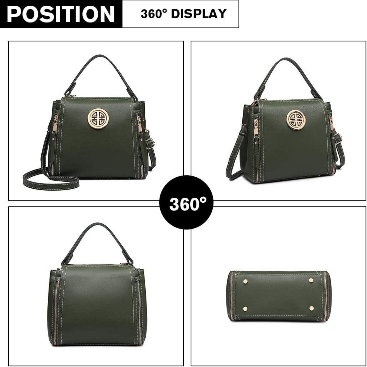 Elegante Damen Handtasche PU Leder Umhängetasche Top Griff