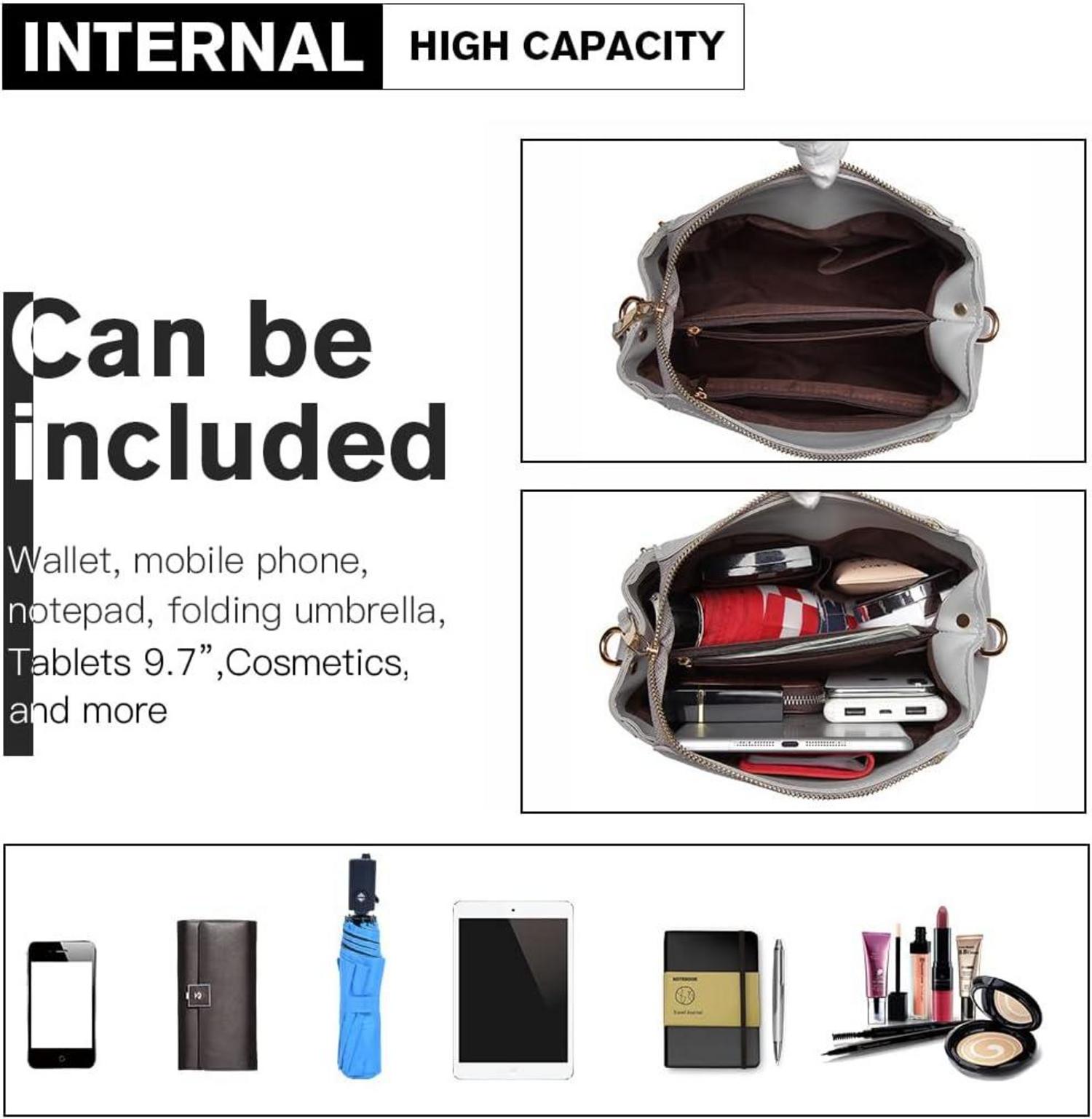 Leder Handtasche Damen Schultertasche Henkeltasche Elegant Umhängetasche