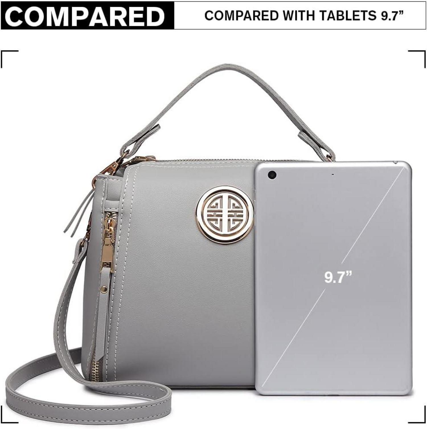 Miss Lulu Damen Schultertasche Pu Leder Elegant Umhängetasche Top Griff Tasche