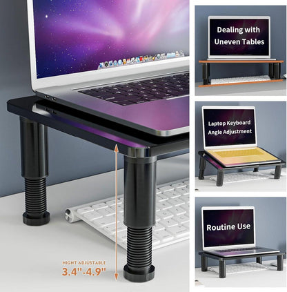 Höhenverstellbarer Computer-Monitor Ständer aus Schwarzem