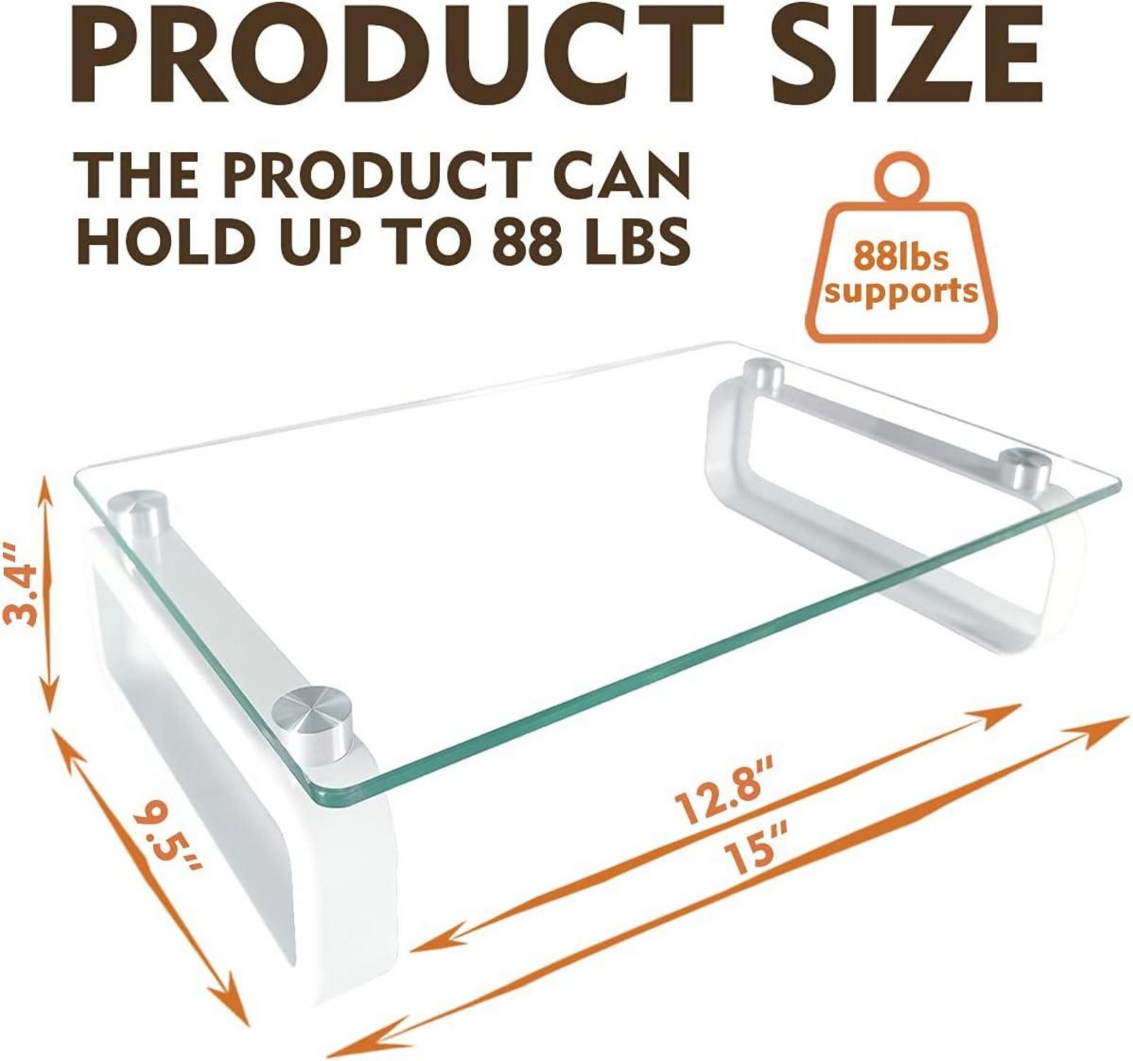 Monitorständer für Flachbildschirm LCD LED TV Laptop Xbox One Glass Metal Legs