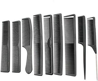 9-teiliges Carbon Fiber Anti Statischer Hitzebeständiger Friseur