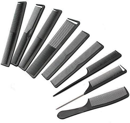 9-teiliges Carbon Fiber Anti Statischer Hitzebeständiger Friseur