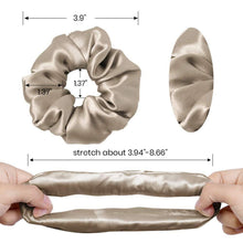 Seide Haarringe Damen Pferdeschwanzhalter Haarband Taupe