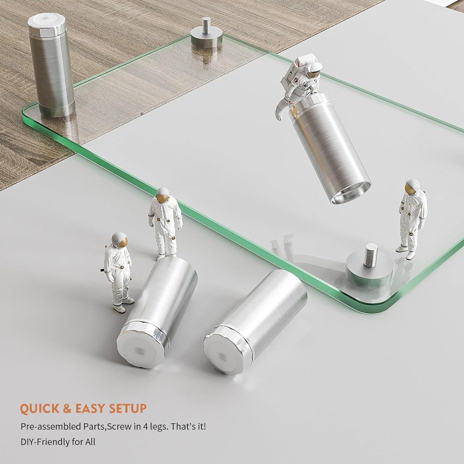 6 mm gehärtetes Glas, höhenverstellbarer Monitorständer, 40 kg