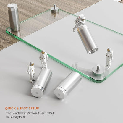 6 mm gehärtetes Glas, höhenverstellbarer Monitorständer, 40 kg