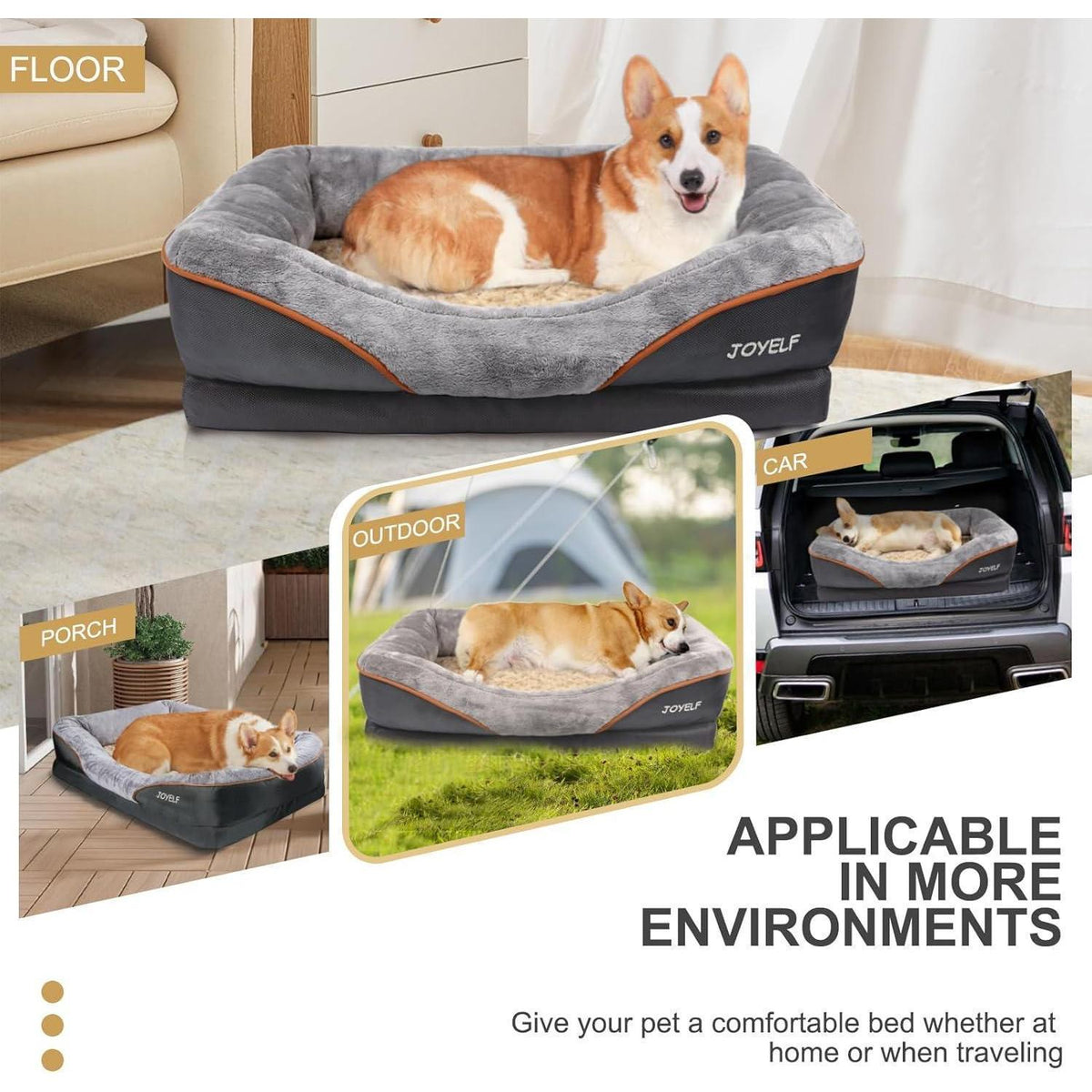 Orthopädisches Hundebett aus Memory-Schaum, Größe L