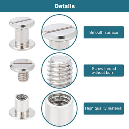 Leder Bindung Schrauben Set 100 Stück 5 Größen Belt Tack