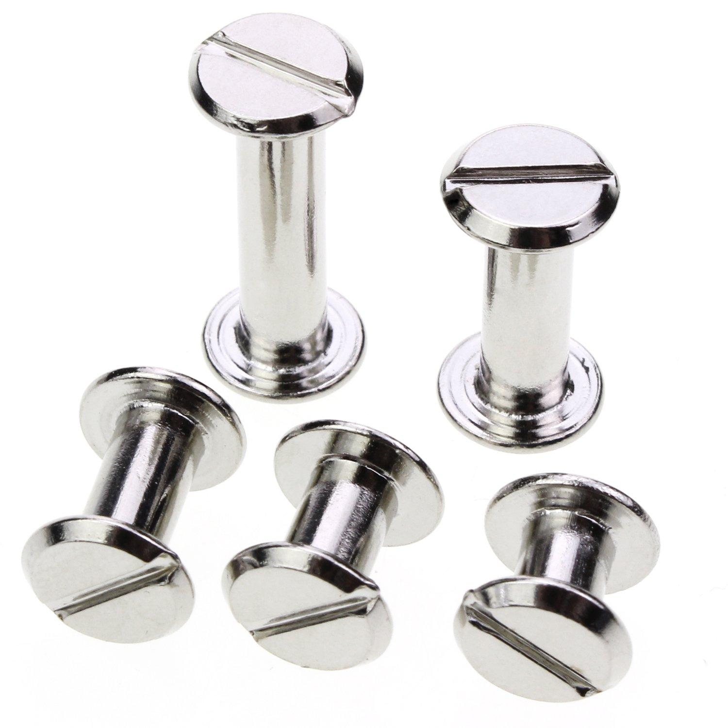 Binding Schrauben 100 Set 5 Größen Nagel Rivet Button Leder Reparatur