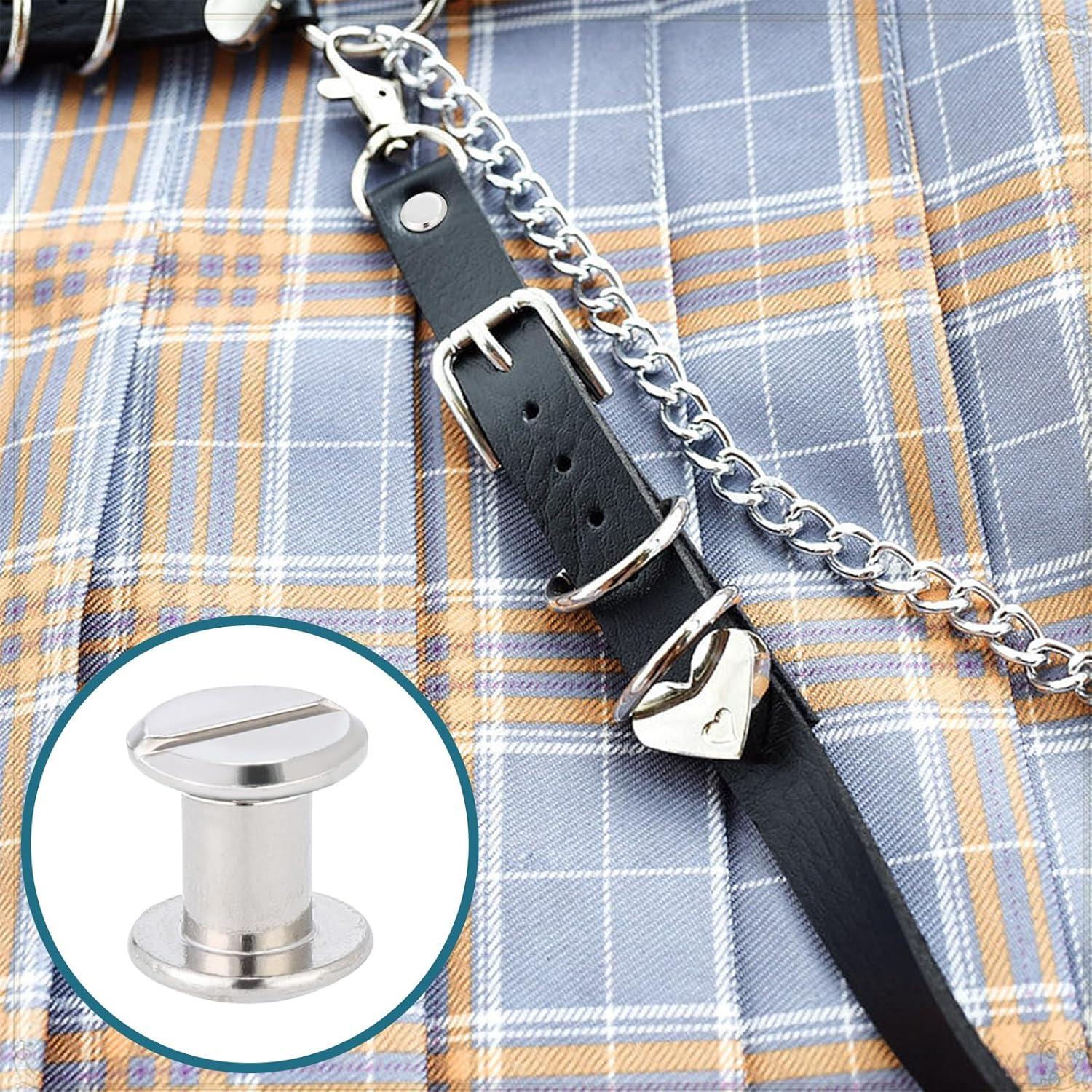 100er Set Binding Schrauben 5 Größen Nagel Rivet Leder Reparatur Solid