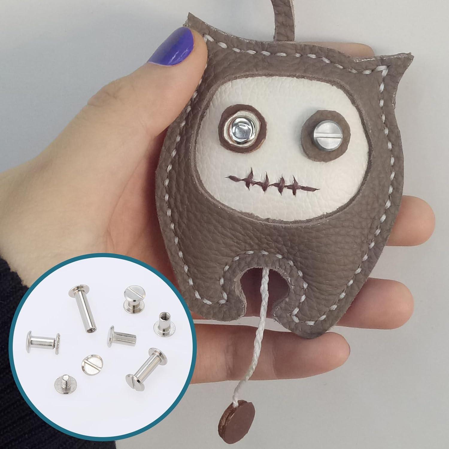 100 Sets Binding Schrauben Verschluss Leder Reparatur 5 Größen Nagel Rivet