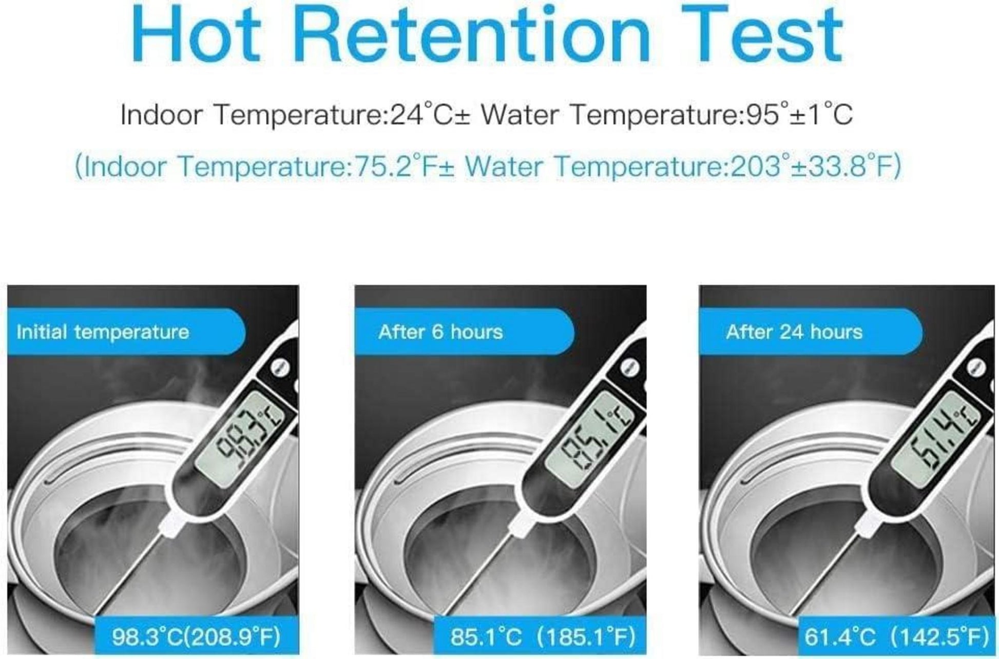 Thermoskanne 1,8L Edelstahl Isolierkanne Vakuumisoliert 12h heiß 24h