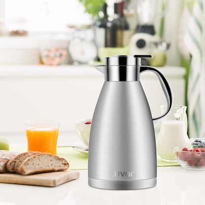 Edelstahl Thermoskanne 1,8L 12h heiß 24h kalt Vakuumisoliert
