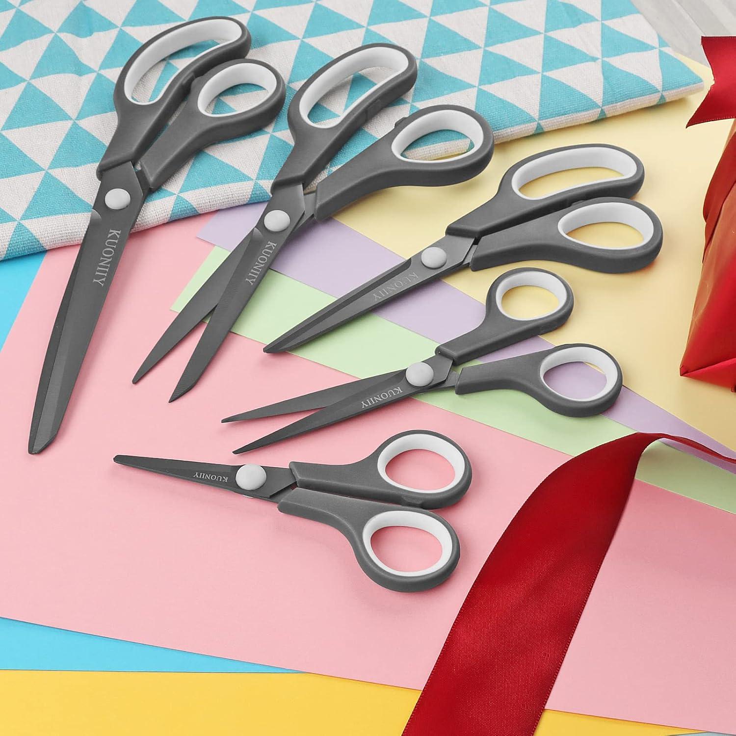 Professionelle Scheren Set 5-teilig Titanbeschichtung Soft-Grip Klingen