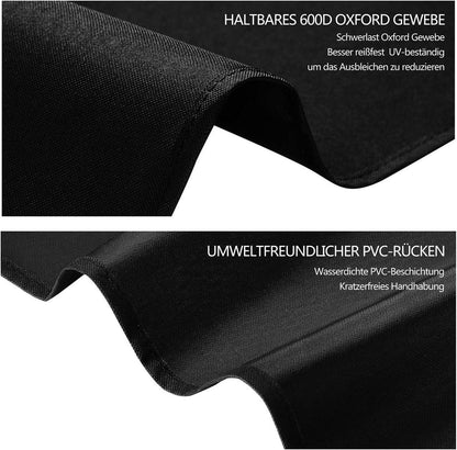 Dokon Tischtennisplatte Abdeckung 600D Oxford Gewebe 165×70×185cm - Schwarz