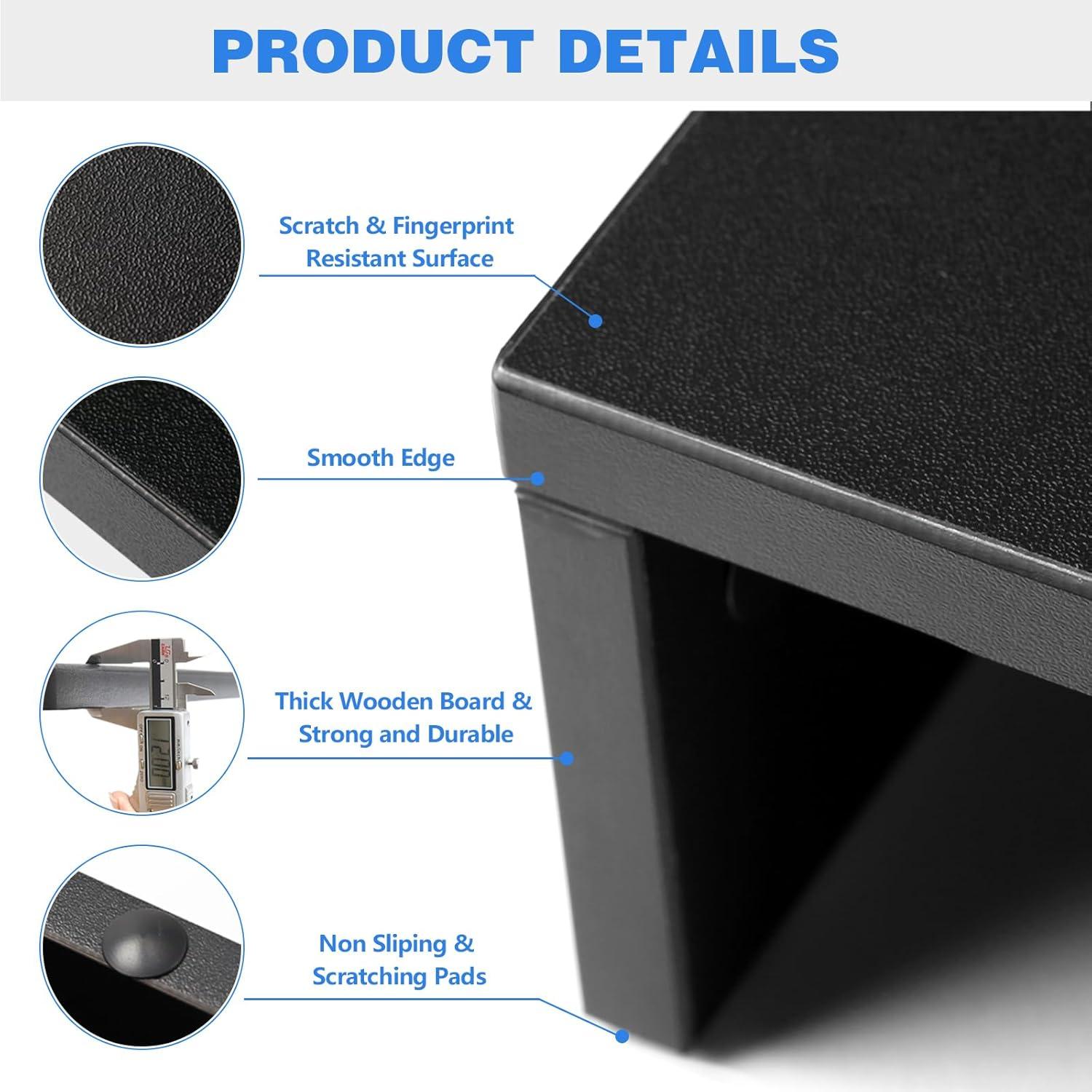 Monitorständer Holz Dual Unterbau Bildschirmerhöhung - Laptop Ständer Swivel