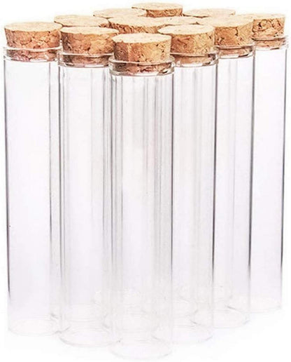 Mini Glasflaschen mit Holz Korkverschluss 12 Stücke