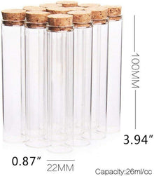 Danmu Art 12 Mini Glasflaschen 26 ml 22x100mm Holz