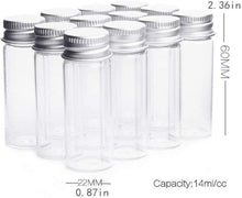 Danmu Art 12 Stücke 14ml Klarglas Candy Flaschen Aluminium