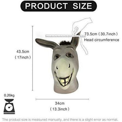 Esel Kopf Maske Latex Lustige Shrek Tier Cosplay Kostüm
