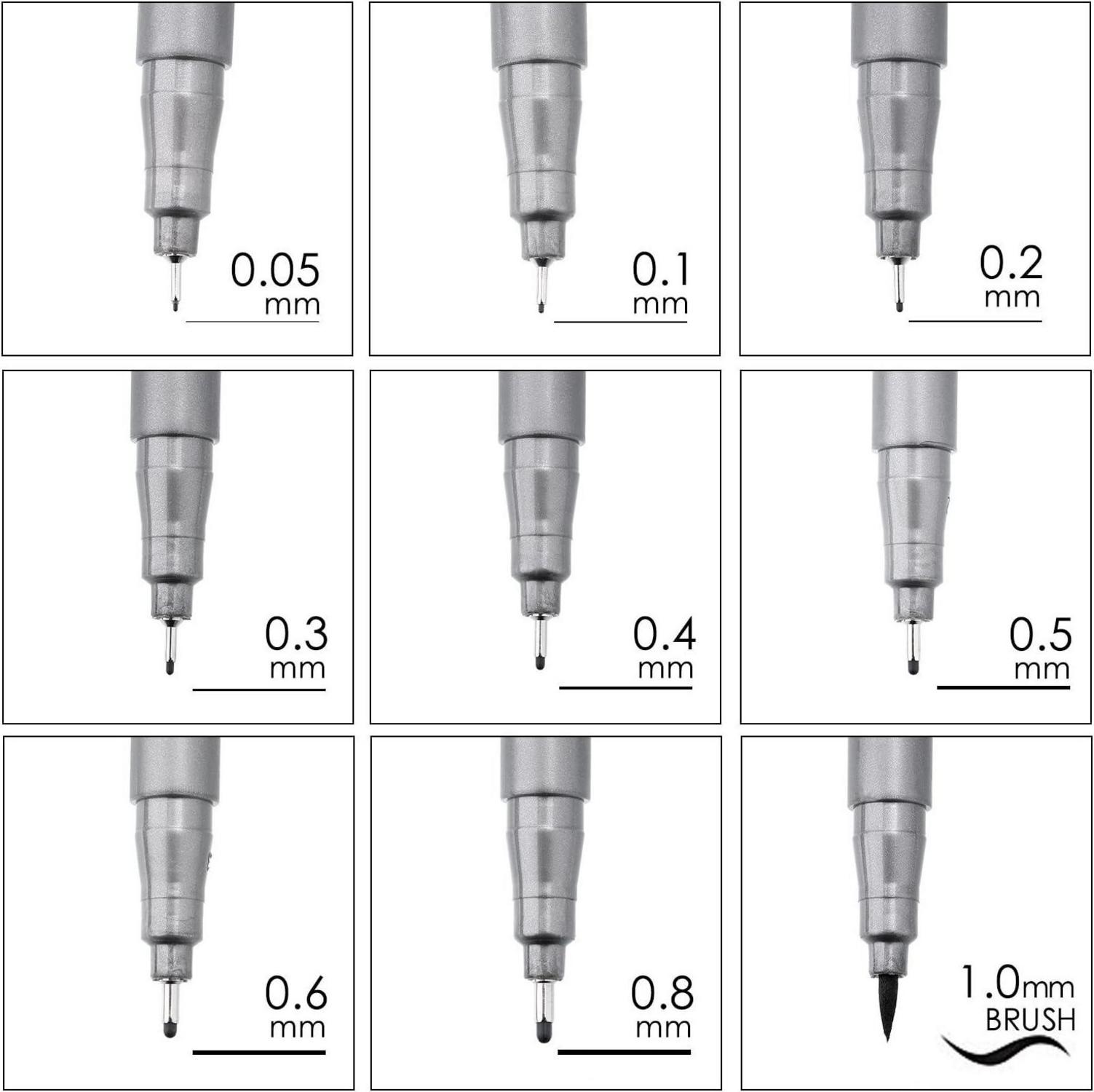 DealKits 9 Fineliner Stifte Wasserdicht Pigmentliner Set
