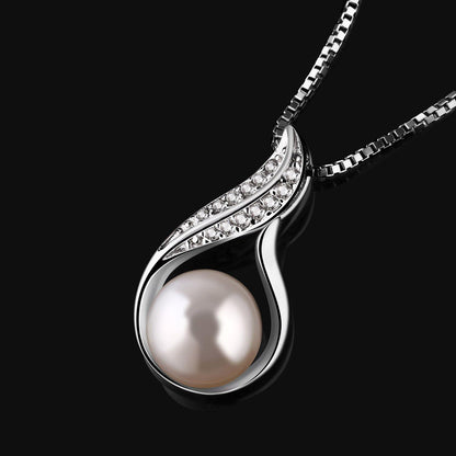 B.Catcher Damen Halskette Perle 925 Sterling Silber