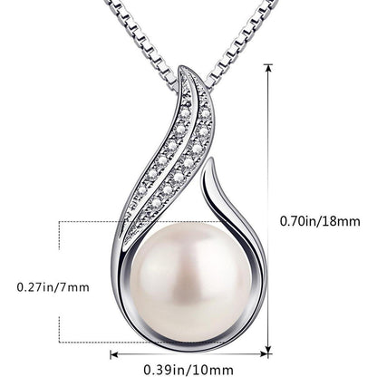 B.Catcher Damen Halskette Perle 925 Sterling Silber