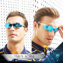 SIPLION Herren Sportbrille Polarisierte Sonnenbrille Al-Mg