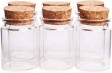 Mini Glasflaschen Set mit Korkverschluss 30 ml Aufbewahrung 6 Stück
