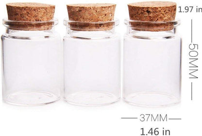 Danmu Glasflaschen Set Korkverschluss Mini 30ml (6