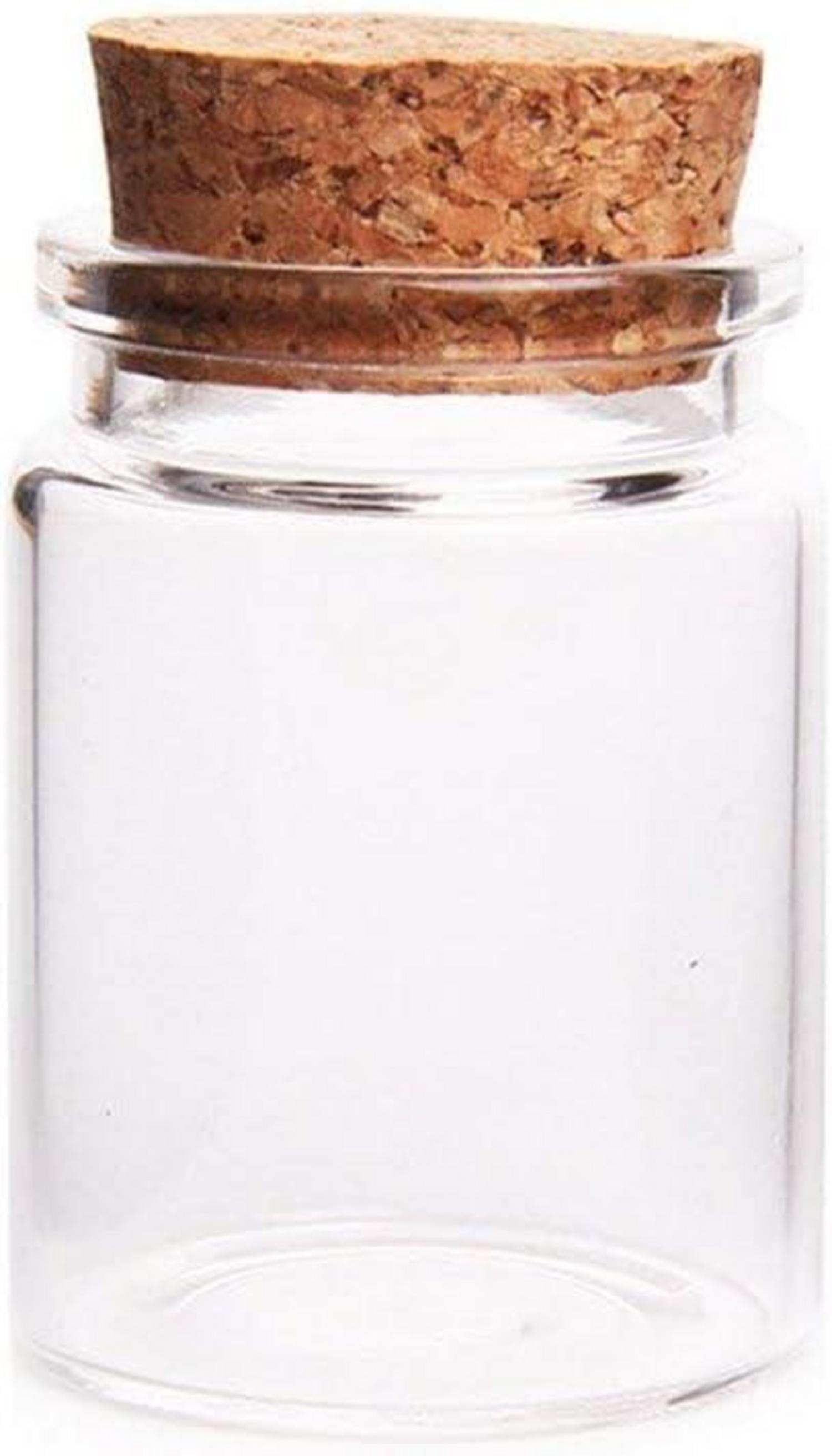 Mini Glasflaschen Set mit Korkverschluss 30 ml Aufbewahrung 6 Stück