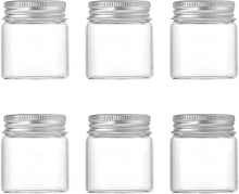 Mini Gewürzglas Set 6 Stück 50ml Glasdosen mit Schraubverschluss